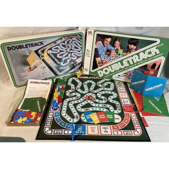 DoubleTrack (1981) Milton Bradley Board Game - Picture 1 of 6